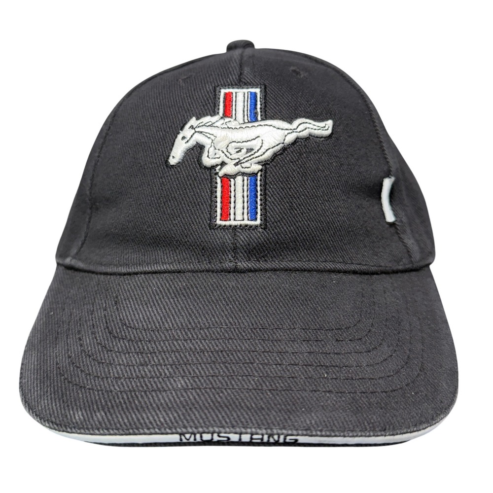 Ford Mustang Baseball Cap Mens OSFM Black Embroidered GT Pony Logo Hat‎